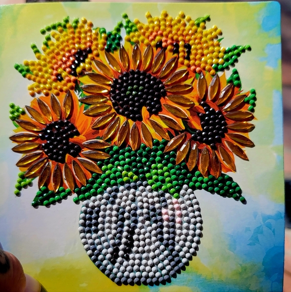 Sunflowers in Vase Greeting Card Blank Inside - Picture 4 of 5